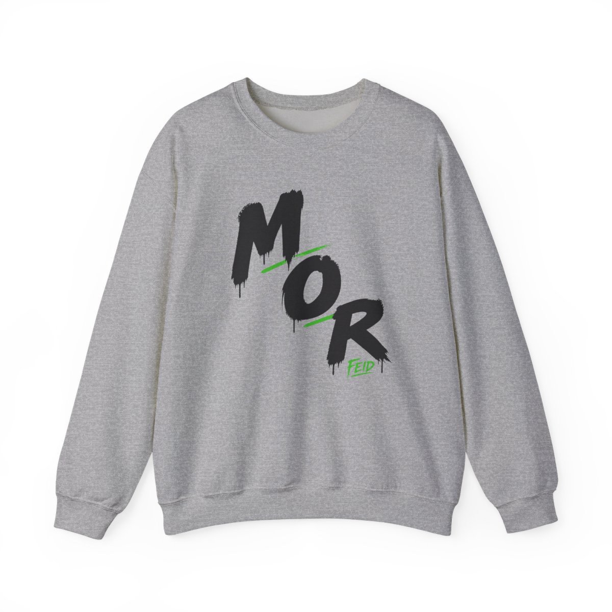Feid " in smaller font beneath the last letter " Crewneck