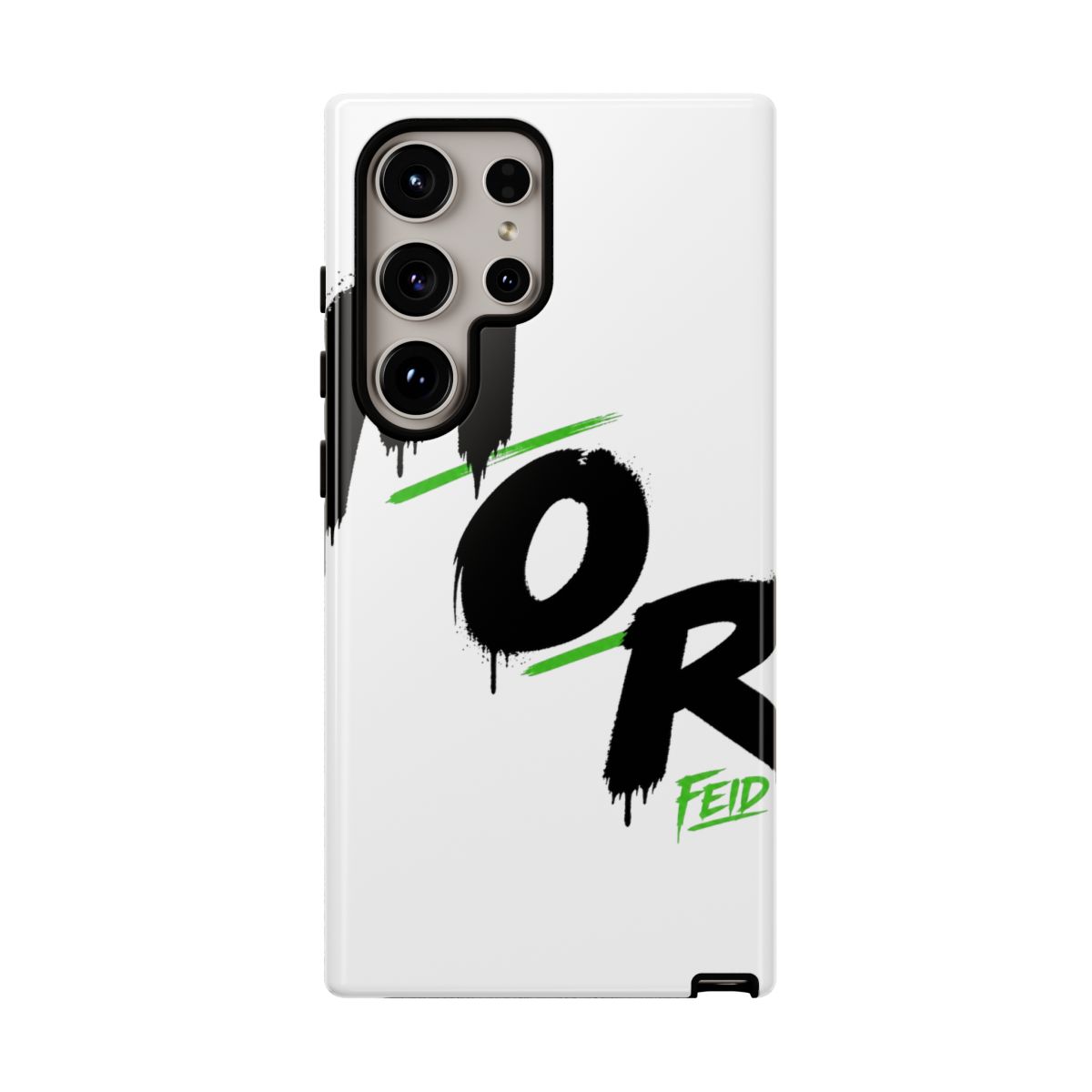 Feid " in smaller font beneath the last letter " Phone Case - alternate angle 4, merchandise