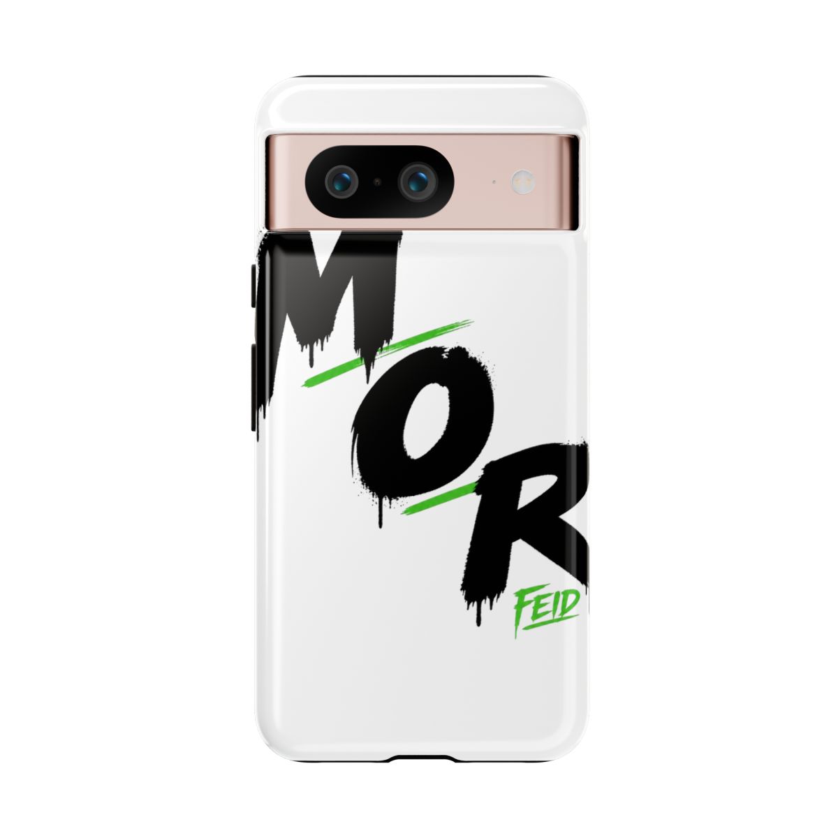 Feid " in smaller font beneath the last letter " Phone Case - alternate angle 2, merchandise