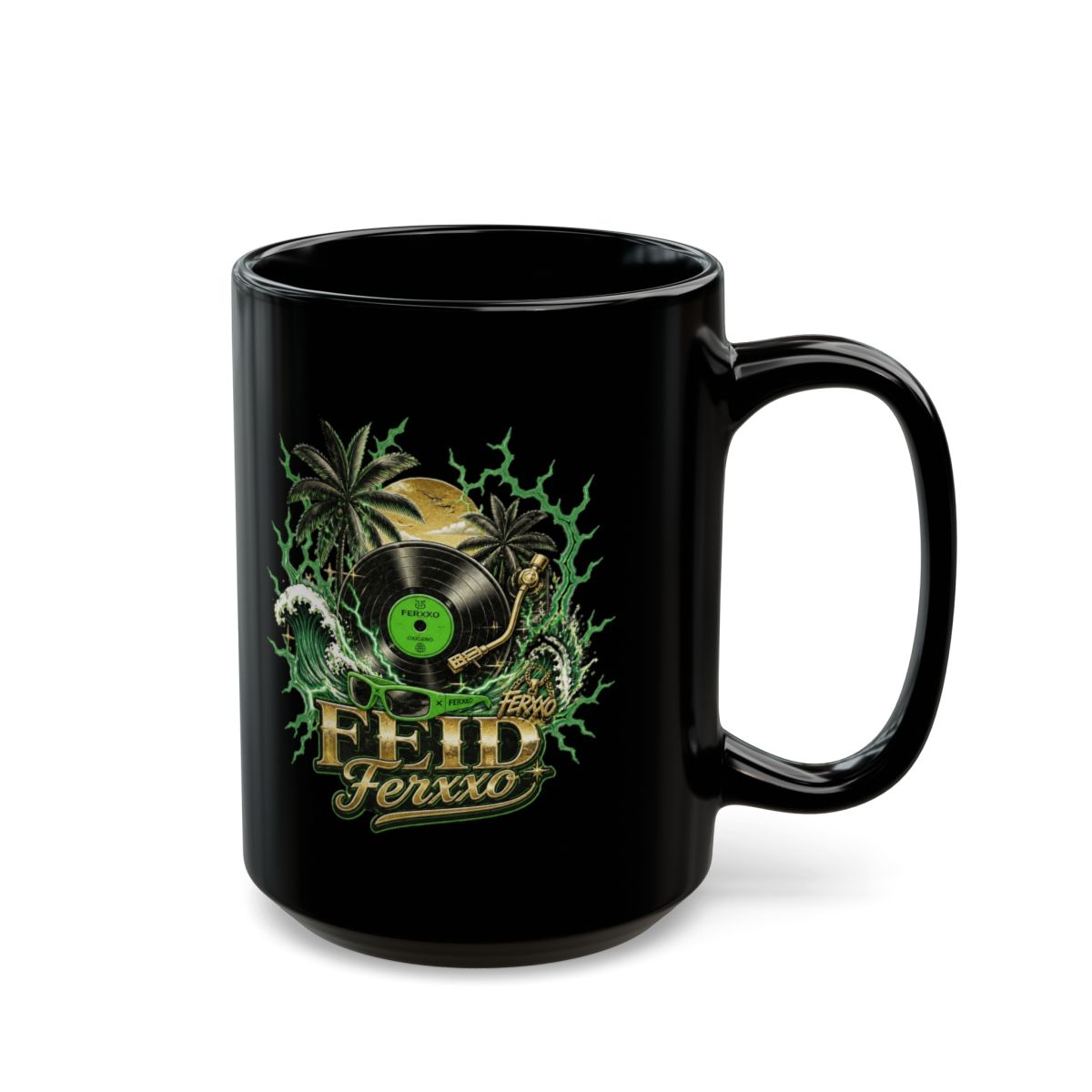 Feid "Ferxxo." Black Mug - alternate angle 5, merchandise