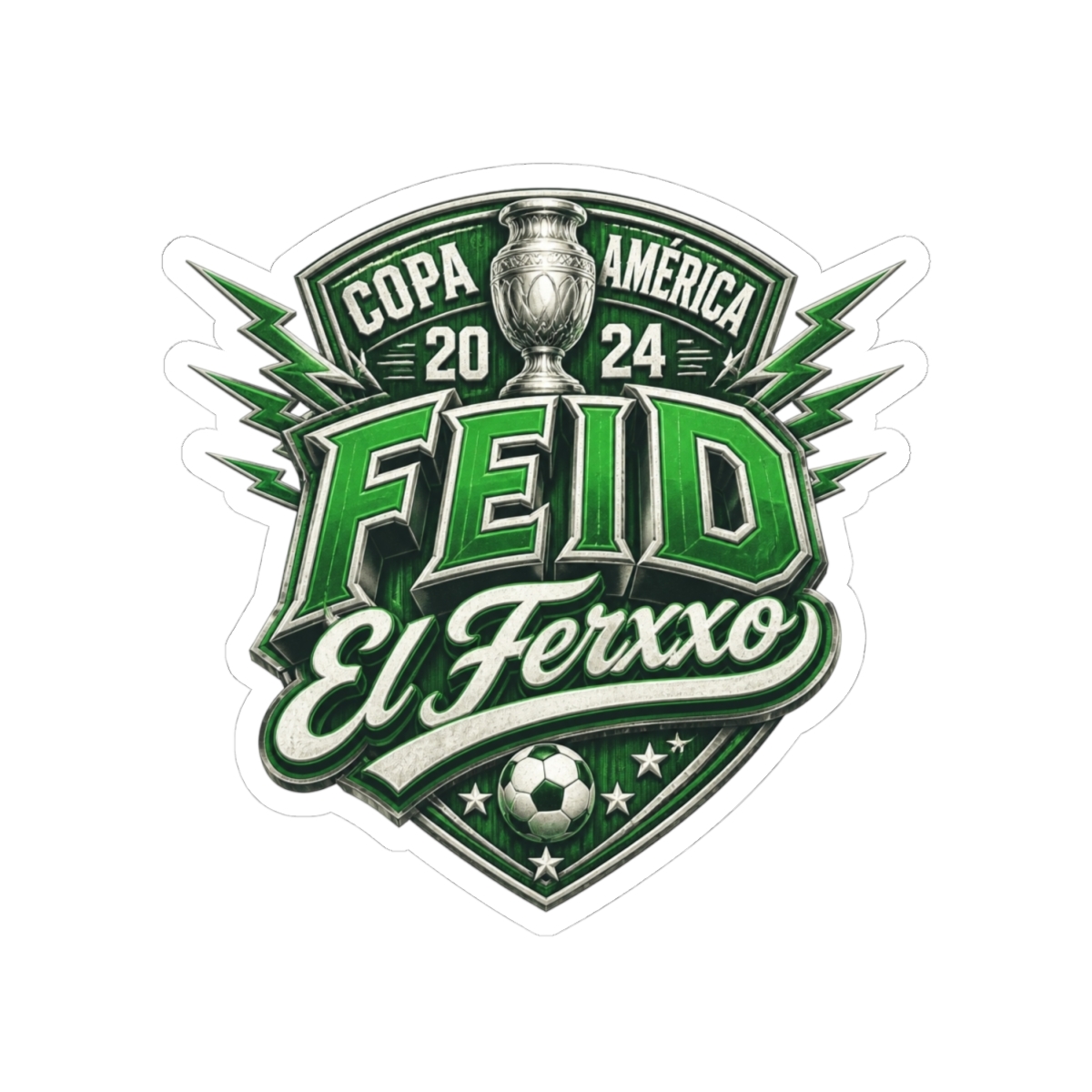 Feid "Copa América 2024" Sticker - alternate angle 2, merchandise