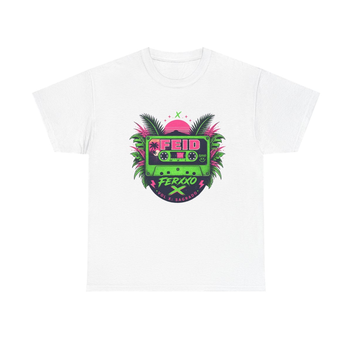 Feid "FERXXO VOL X: Sagrado." Unisex Tee - alternate angle 2, merchandise