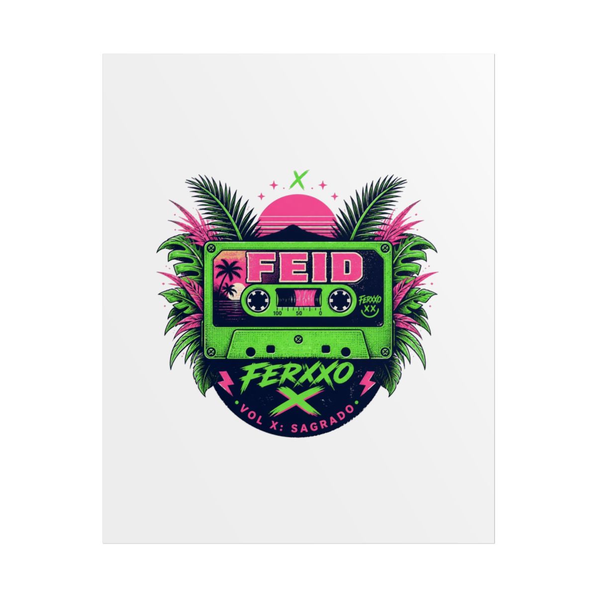 Feid "FERXXO VOL X: Sagrado." Poster - Official Posters & Wall Art merchandise