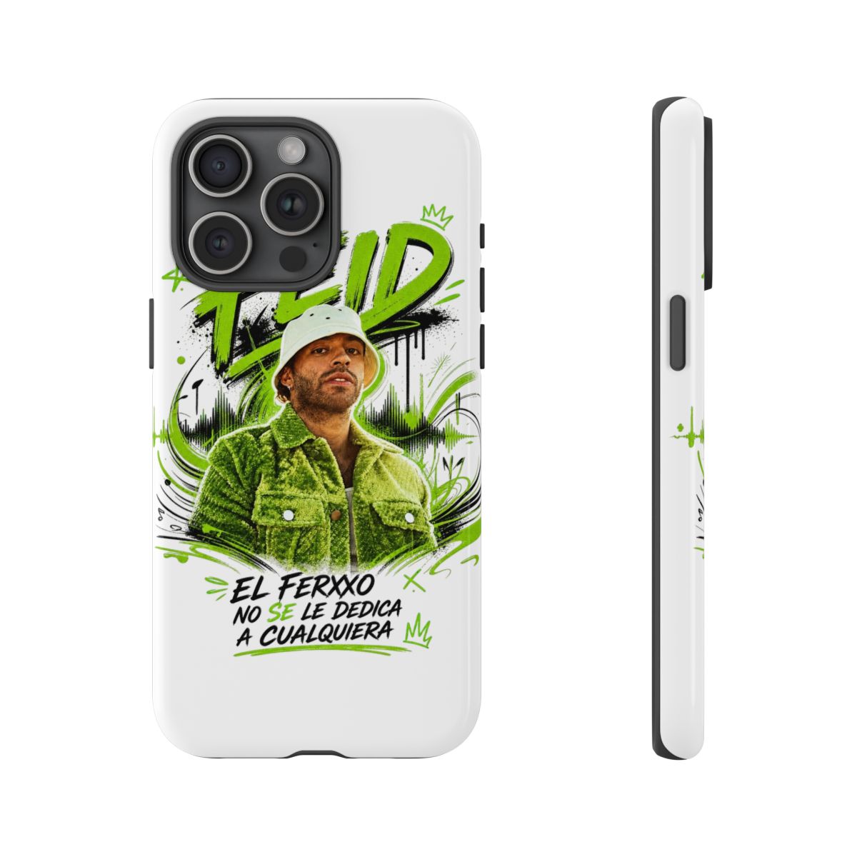 Feid Movement Face Must Remain Phone Case - alternate angle 1, merchandise