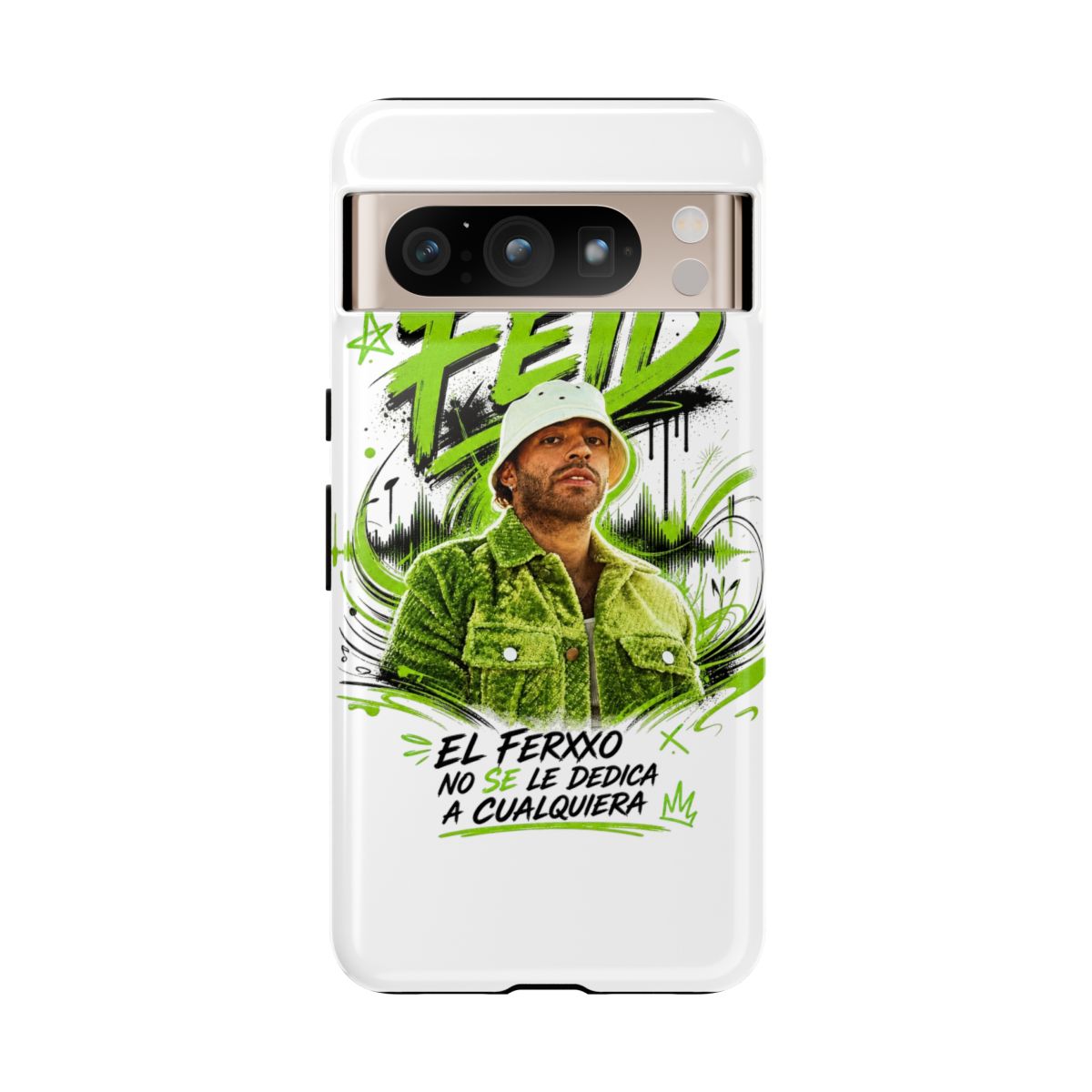 Feid Movement Face Must Remain Phone Case - alternate angle 2, merchandise