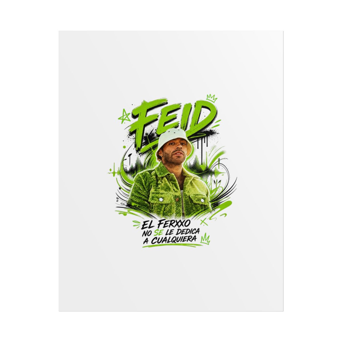 Feid Movement Face Must Remain Poster - Official Posters & Wall Art merchandise