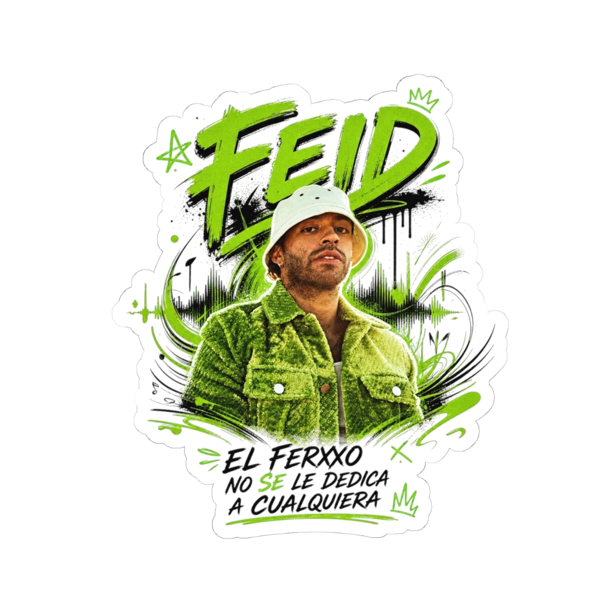 Feid Movement Face Must Remain Sticker - Official stickers merchandise