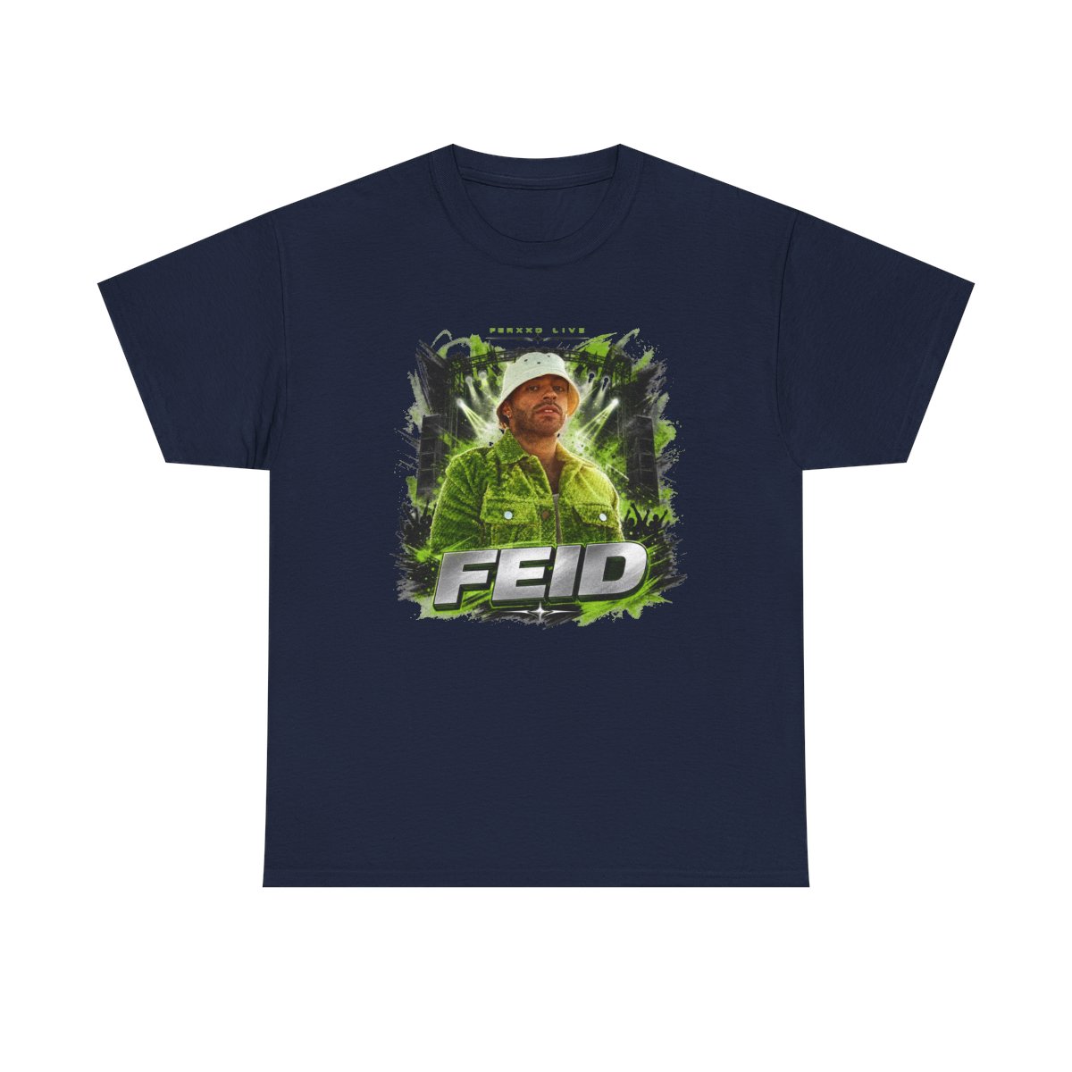 Feid " in bold sans-serif at the bottom. " Unisex Tee