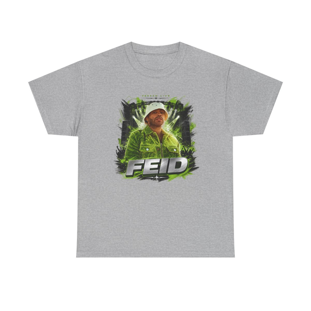 Feid " in bold sans-serif at the bottom. " Unisex Tee - alternate angle 3, merchandise