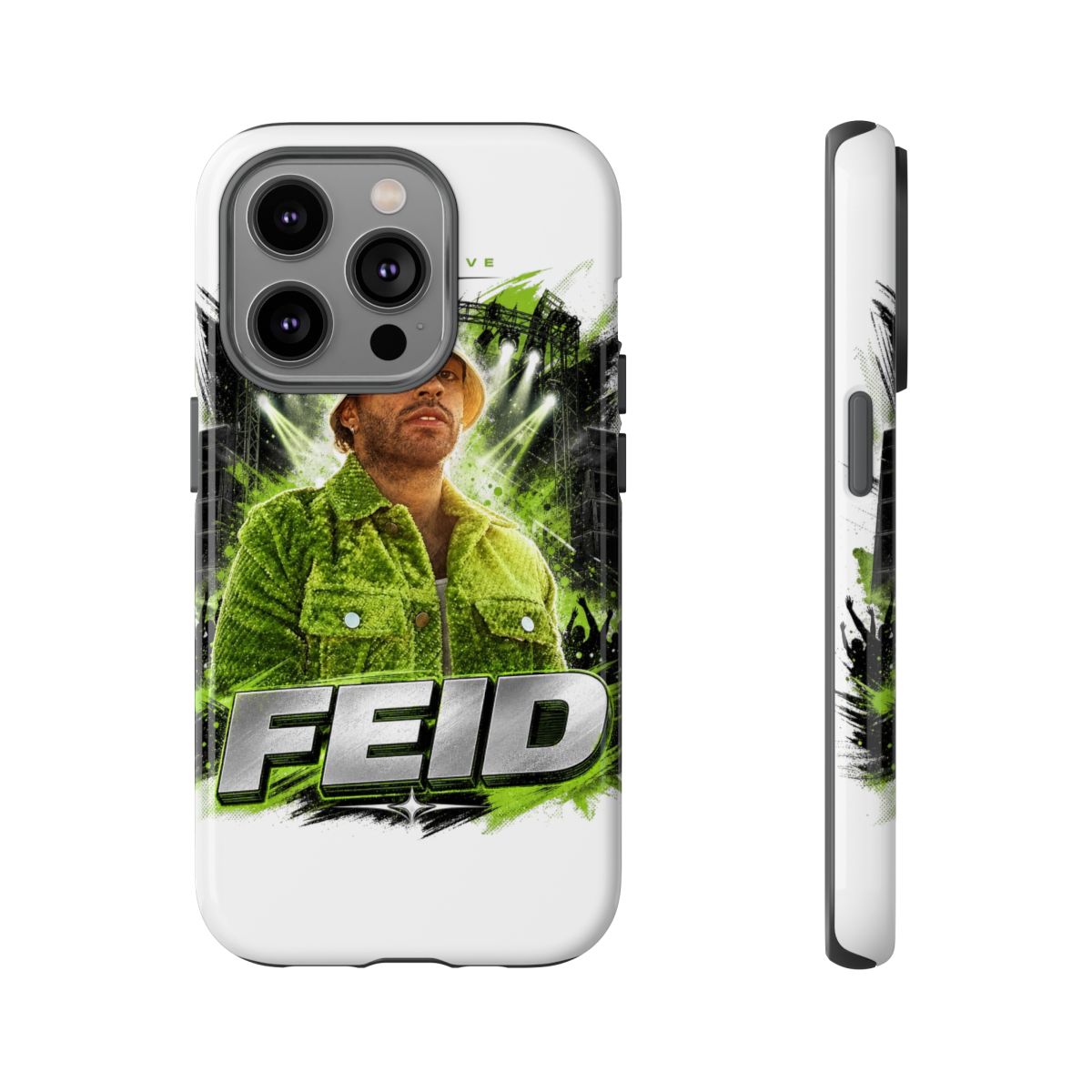 Feid " in bold sans-serif at the bottom. " Phone Case - alternate angle 4, merchandise