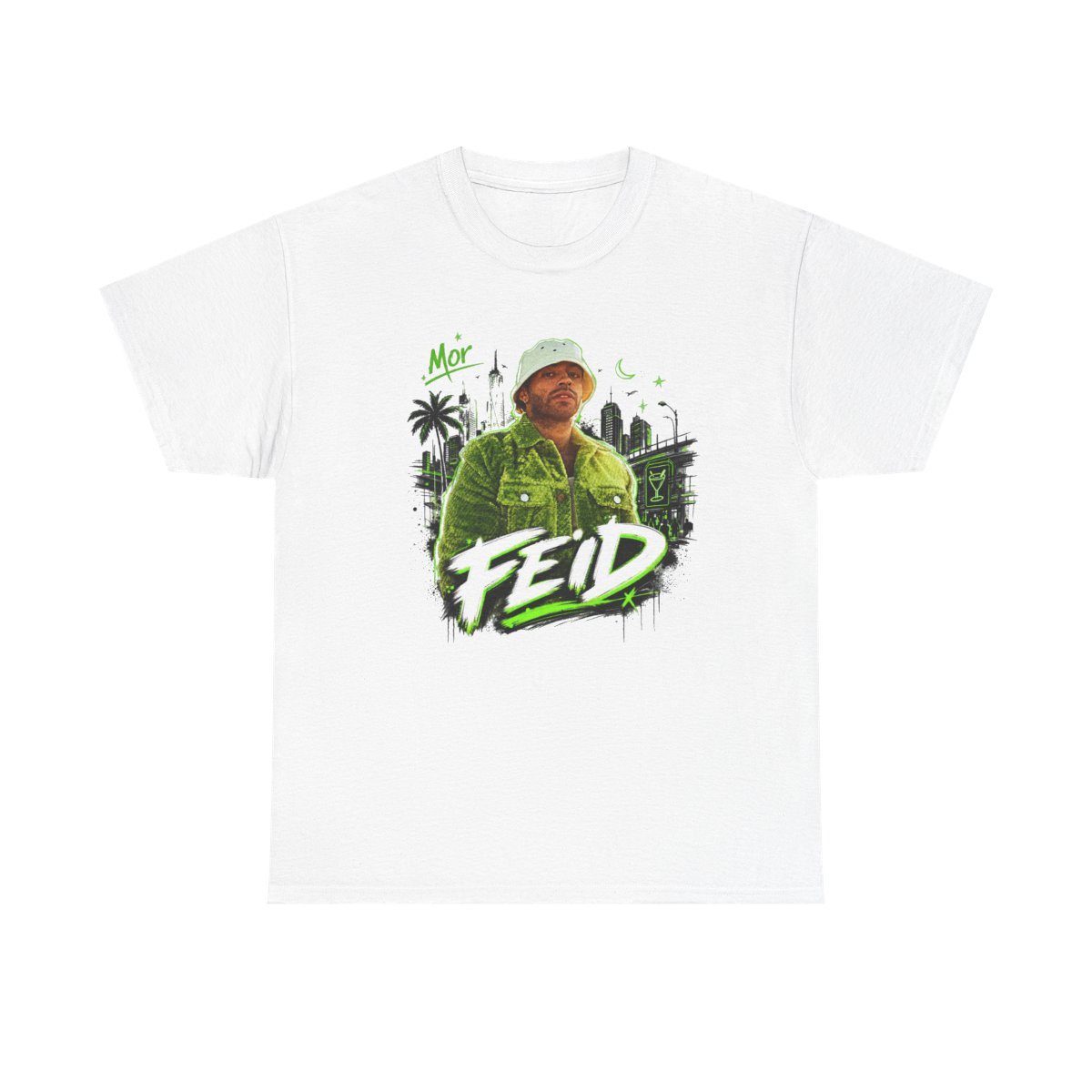 Feid " in bold handwritten font across the bottom. " Unisex Tee