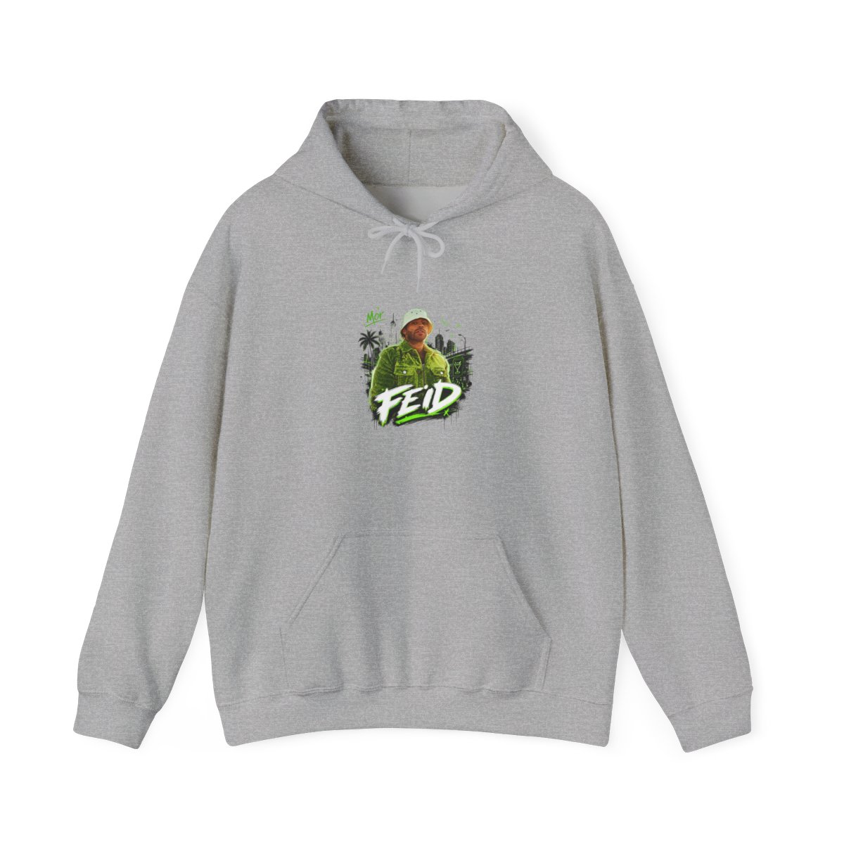 Feid " in bold handwritten font across the bottom. " Hoodie - alternate angle 2, merchandise