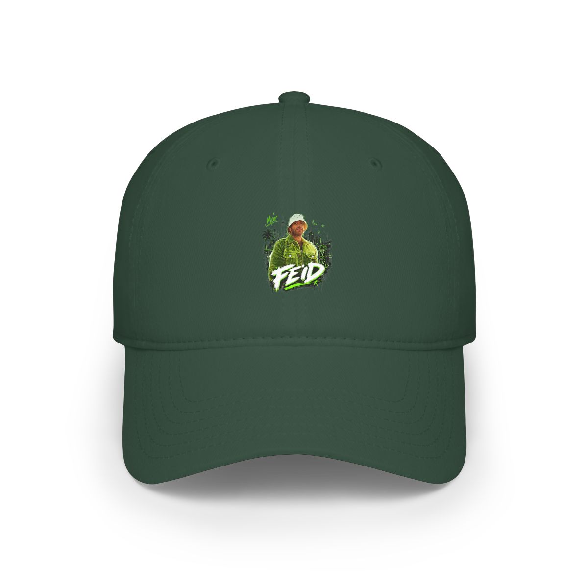 Feid " in bold handwritten font across the bottom. " Hat - alternate angle 4, merchandise