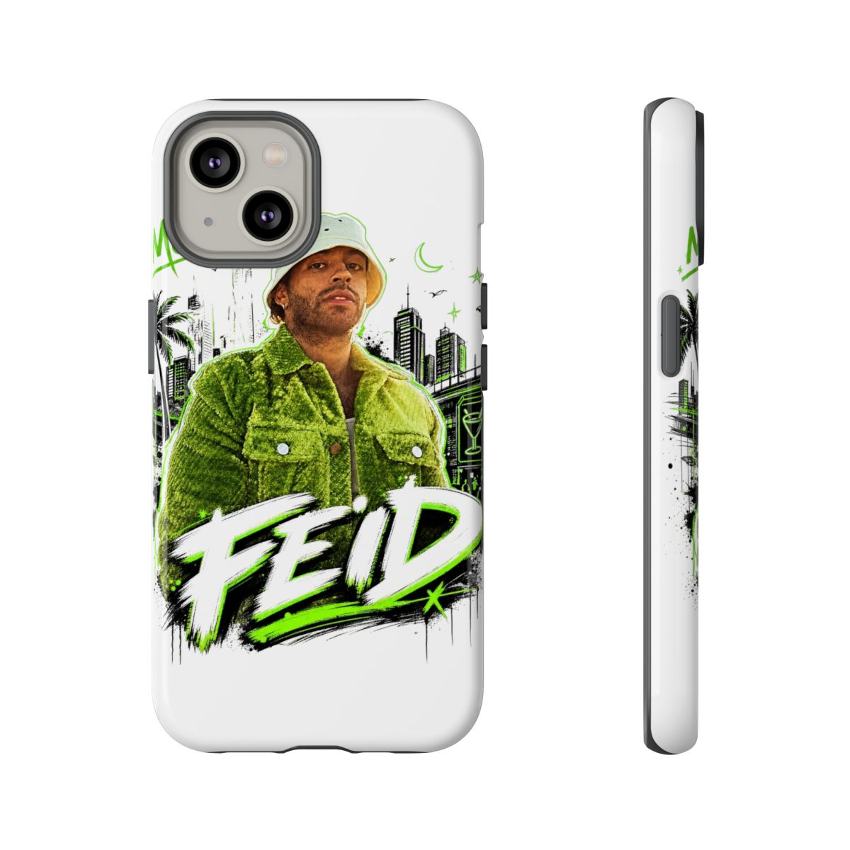 Feid " in bold handwritten font across the bottom. " Phone Case