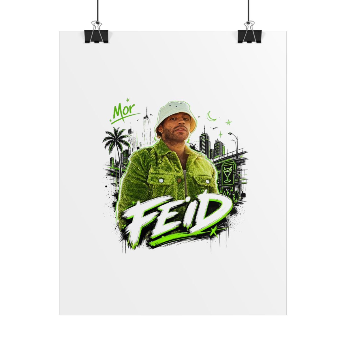 Feid " in bold handwritten font across the bottom. " Poster